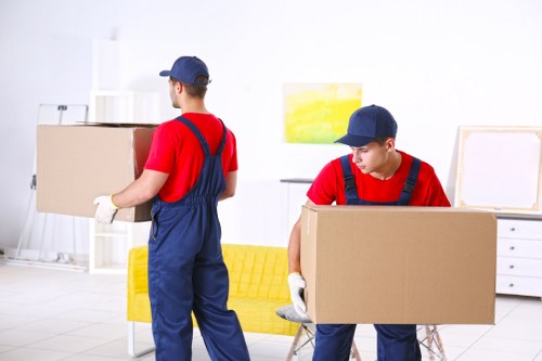 Removal team handling a flat move in Kennington with careful loading