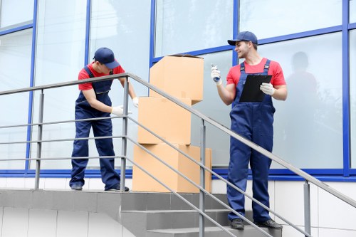 Kennington Movers team preparing a safe home move with protective equipment